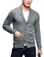 Match Men's Sweater Series Buttoned Cardigan #12088(US 2XL (Tag size 4XL),Dark gray)
