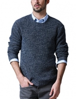 Match Men's Long Sleeve Pullover Sweater #Z1526(US 2XL (Tag size 4XL),1526 Dark blue)
