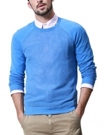 Match Men's Knited Slim Fit Casual Pullover Sweaters #Z1517(US 2XL (Tag size 4XL),1517 Sky blue)