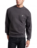 Champion Men's Pullover Eco Fleece Sweatshirt, Granite Heather, Small