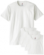 Hanes Men's 4Pack Crew Neck Tagless White Undershirts Crewneck T-Shirts, 5XL