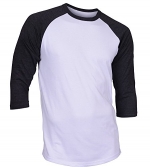 Men's Casual 3/4 Sleeve Baseball Tshirt Raglan Jersey Shirt White/C Gray Small