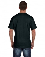 Fruit of the Loom Mens 4Pack Black Pocket Crewneck T-Shirts Undershirts S
