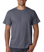 Fruit of the Loom Men's 6-Pack Stay Tucked Crew T-Shirt - Charcoal - Small