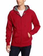 Hanes Men's Full Zip Nano Premium Lightweight Fleece Hoodie, Vintage Red, Small