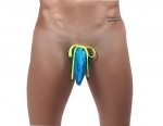 Geoot Men's Sexy Bikini G-strings T-back Underwear Briefs (blue)