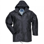Portwest Classic Rain Jacket, Small to XXL, 3 colours - Black - L