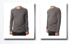Quiksilver men's snitted pull over sweater dark gray & navy blue striped-