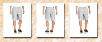 NAUTICA men's ripstop cargo short, grey,