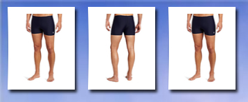 TYR men's square leg short swim suit,navy,