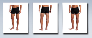 TYR men's square leg short swim suit,black,