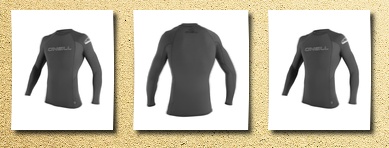 O'Neill Wetsuits o'neill basic skins long sleeve crew surf shirt, graphite,